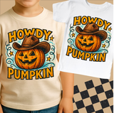 Howdy Pumpkin Western Halloween Shirt - Halloween Tee