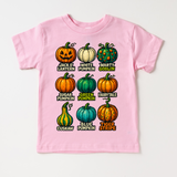 Types Of Pumpkins Fall Halloween Shirt - Pumpkin Tee