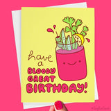 Bloody Mary Cocktail Birthday Card "Bloody Great Birthday"