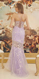 Nox Anabel C1195 Floor Length Fitted Sleeveless Floral Applique Gown