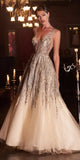 Cinderella Divine C135 Long Beaded Shimmer Ball Gown