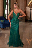 Nox Anabel C1632 Applique Tulle Gown Lace-Up Back Dress
