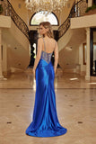 Nox Anabel C1832 Fitted Shimmer Jersey Spaghetti Strap Prom Gown
