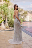 Nox Anabel C1833 Strapless Beaded Gown With Peaked Neckline Prom Gown