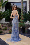 Nox Anabel C1834 Fitted Beaded Embellishments Peaked Neckline Prom Gown