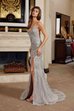 Nox Anabel C1834 Fitted Beaded Embellishments Peaked Neckline Prom Gown
