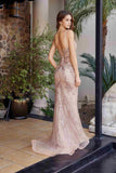 Nox Anabel C1847 Scoop Neckline Boned Bodice Fully Beaded Prom Gown