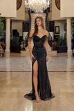 Nox Anabel C1850 Off Shoulder Fully Beaded Fitted Prom Gown