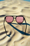 Retro Color-Tinted Aviator Sunglasses