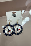 Texans Kickoff Crystal Ring Drop Earrings
