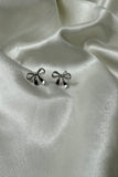 Minimalist Ribbon Bow Stud Earrings