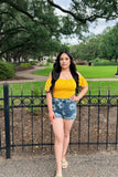 Flower Power Mommy + Me Denim Shorts
