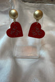Hug Me Heart Dangle Statement Earrings