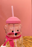 🧸Be Mine Bear Glass Tumbler with Straw