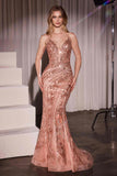 Ladivine CC0389 Dress Lace Embellished Fitted Gown
