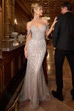 Ladivine CC0689 Dress Off The Shoulder Crystal Embellished Gown