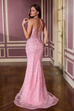 Ladivine CC3902 Glamorous Showstopper Crystal Embellished Fitted Gown