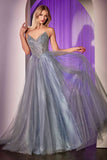 Ladivine CC415 Dress Strapless Beaded Tulle Ball Gown