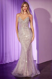 Ladivine CC416 Dress Sequin Strapless Fitted Gown