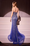 Ladivine CC6018 Long Strapless Rhinestone Embellished Mermaid Gown