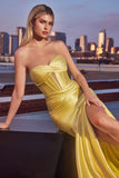 Ladivine CD0103 Dress Satin Strapless Fitted Gown