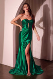 Ladivine CD0103 Dress Satin Strapless Fitted Gown