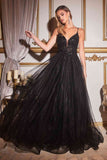 Cinderella Divine CD0154 Long Dress Beaded Applique Bodice Layered Tulle Skirt