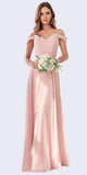 Cinderella Divine CD0156 Long Off The Shoulder Chiffon Gown Corset Back