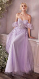 Cinderella Divine CD0191 Strapless Layered Tulle Gown
