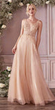 Cinderella Divine CD0196 Layered Tulle A-Line Gown
