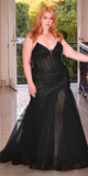 Cinderella Divine CD0214 Strapless Pointed Cup Beaded Mermaid Dress