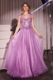 Ladivine CD0234 Long Lace and Tulle A-Line Ball Gown