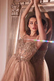 Ladivine CD0234 Long Lace and Tulle A-Line Ball Gown