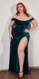 Cinderella Divine CD236 Long Off the Shoulder Corset Gown