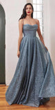 Ladivine CD252 Floor Length Lace Up Glitter A-Line Ball Gown