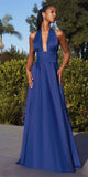 Ladivine CD323 Long Interchangeable Strap Satin A-Line Dress