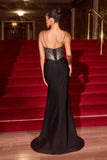 Ladivine CD390 Fitted Sweetheart Neck Stretch Satin Formal Dress