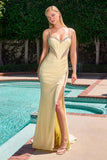 Ladivine CD390 Fitted Sweetheart Neck Stretch Satin Formal Dress