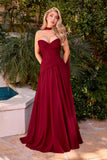 Ladivine CD395 Outdoor Soirees A-line Flowy Strapless Dress