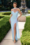 Ladivine CD406 Sculpted Pleated Bodice Lightweight Chiffon Fitted Gown