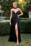 CLEARANCE - Ladivine CD410 Luminescent Chiffon Strapless Lavender Dress (Size 16)