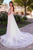 Ladivine CD643W Strapless Beaded Bridal Gown with Tulle Overskirt