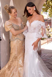Ladivine CD659W Off Shoulder Mermaid Wedding Gown