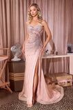 Ladivine CD677 Breathtaking One Shoulder Beaded Formal Gown