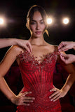 Ladivine CD715 Red Carpet Glamour Fitted Mermaid Gown