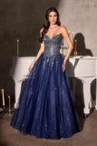 Ladivine CD721 Strapless A-Line Sweetheart Corset Bodice Formal Dress
