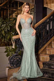 Ladivine CD759 Embellished Fit & Flare Prom Dress