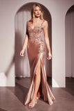 Ladivine CD775 Dress Fitted Satin & Lace Gown