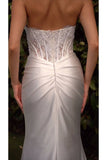 Ladivine CD797W Dress Strapless Sweetheart Satin Wedding Gown