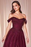 Ladivine CD799 Long Off The Shoulder A-Line Ball Gown
